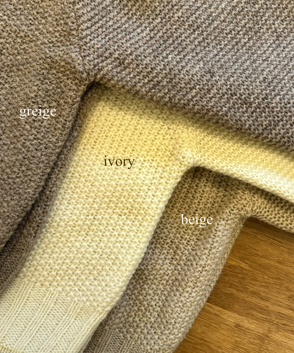 omnes : 다양한 패턴의 울 100% 소재 낙낙한 스웨터 (3컬러)